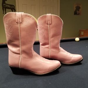 Pink cowboy boots